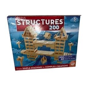 (b38/5)2019 Mindware Brainy Toys Keva Structures 200 Pine Planks -NEW